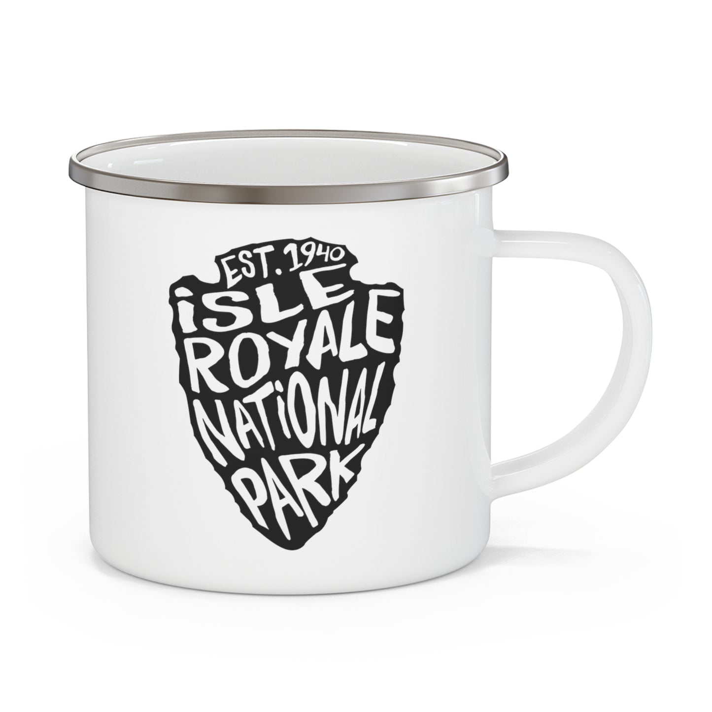 Isle Royale National Park Enamel Camping Mug - Arrowhead