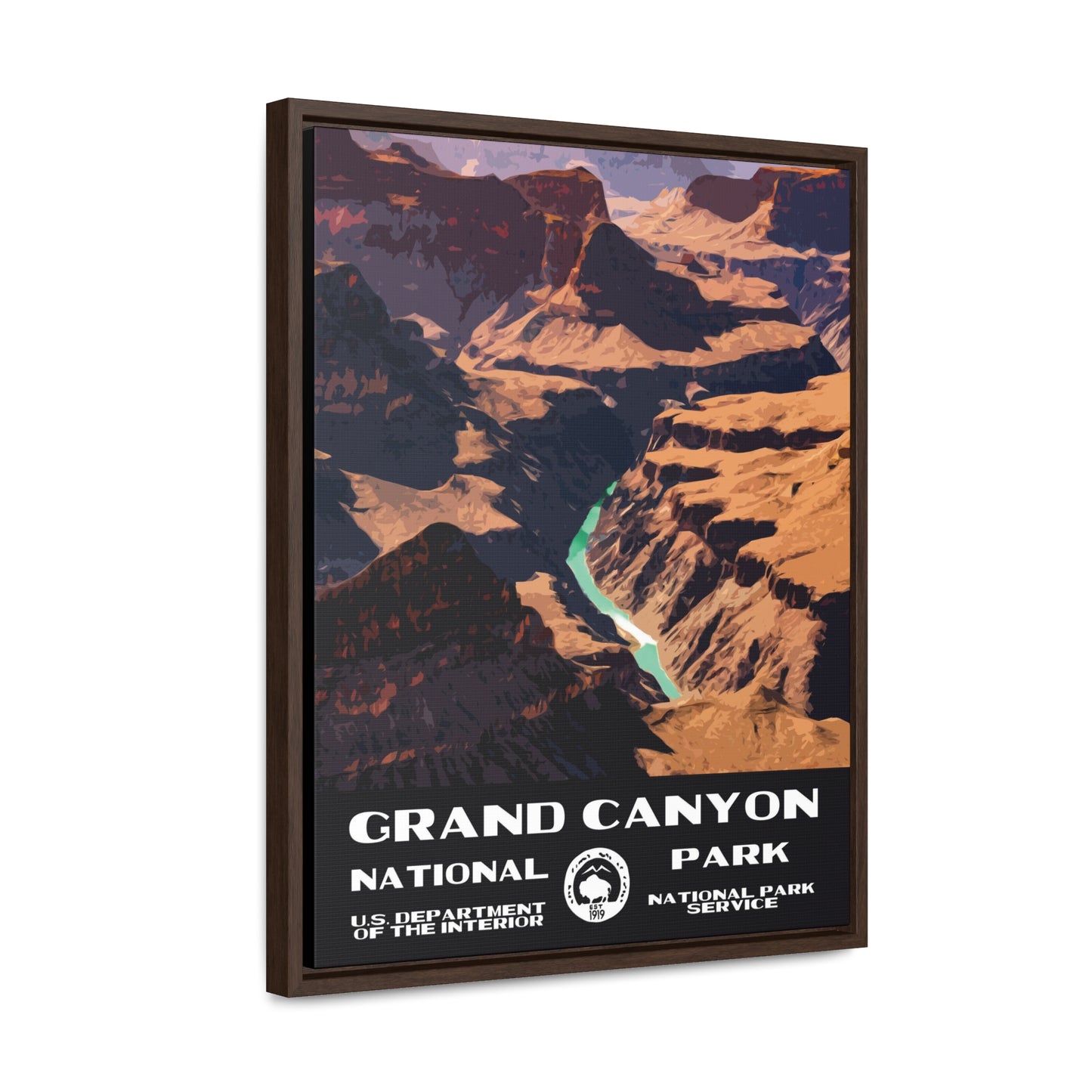 Grand Canyon National Park Framed Canvas - WPA Poster