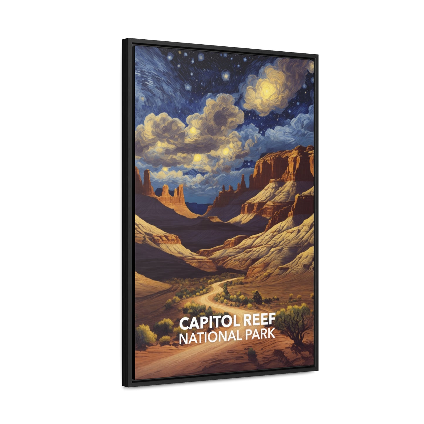 Capitol Reef National Park Framed Canvas - The Starry Night