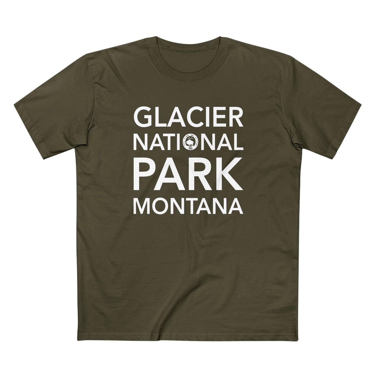 Glacier National Park T-Shirt Block Text