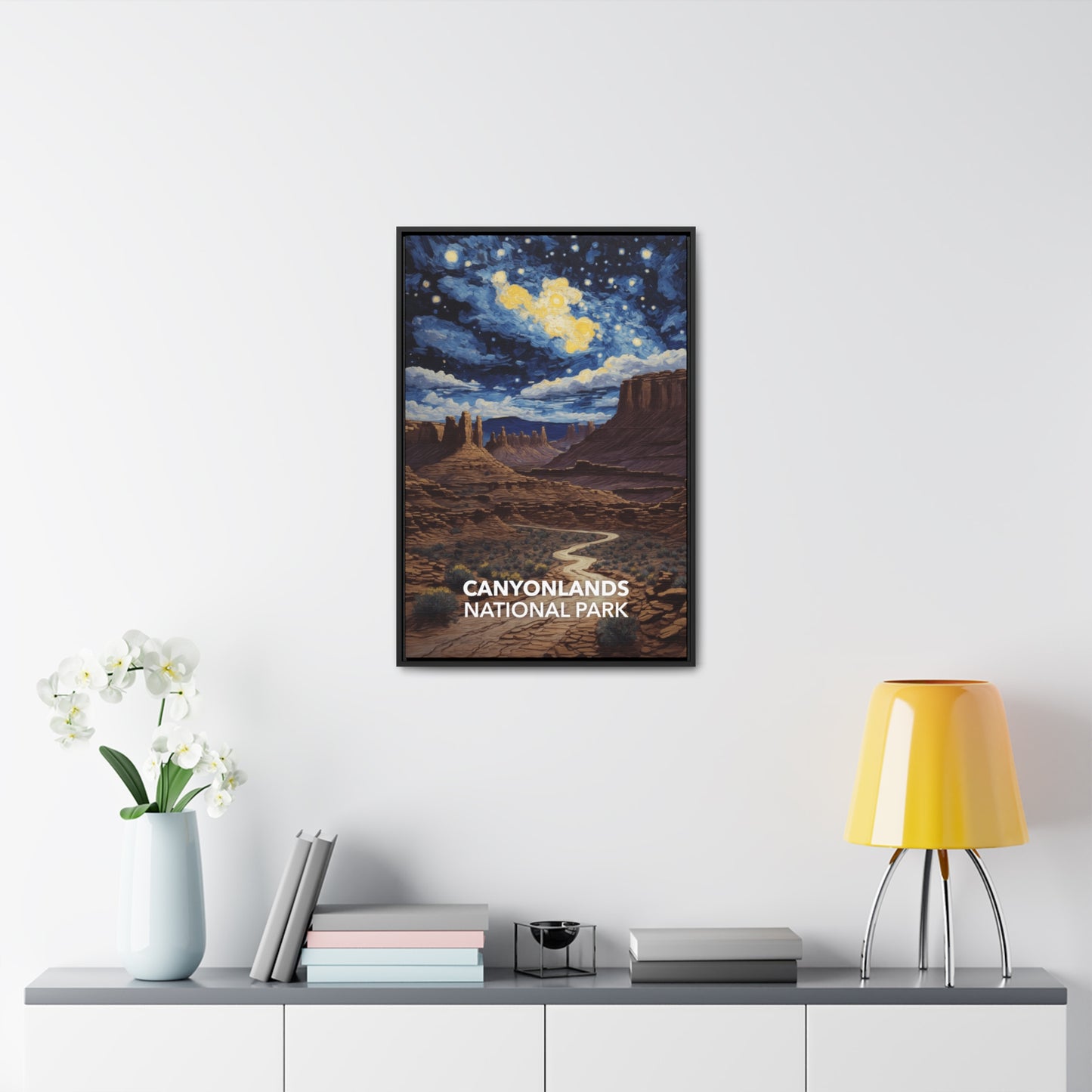 Canyonlands National Park Framed Canvas - The Starry Night