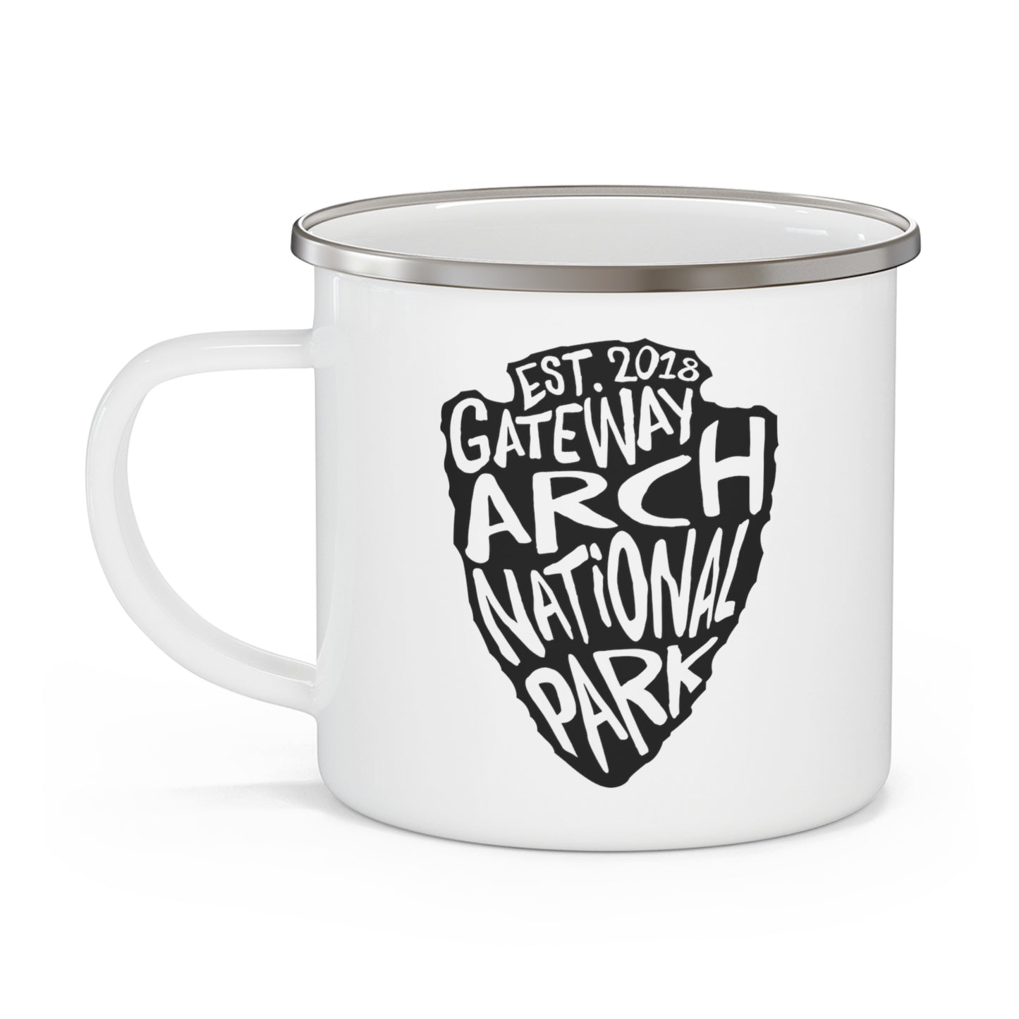 Gateway Arch National Park Enamel Camping Mug - Arrowhead
