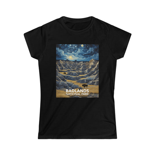 Badlands National Park T-Shirt - Women's Starry Night