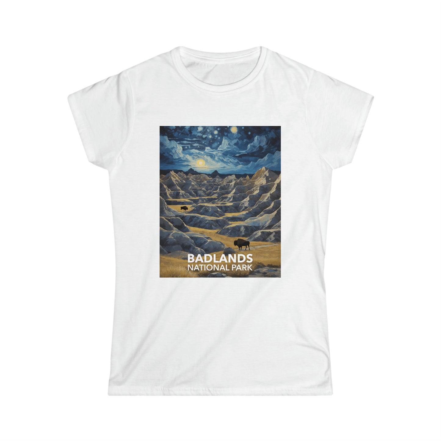 Badlands National Park T-Shirt - Women's Starry Night