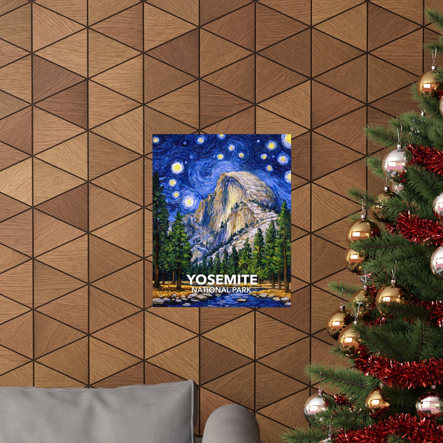 Yosemite National Park Poster - The Starry Night