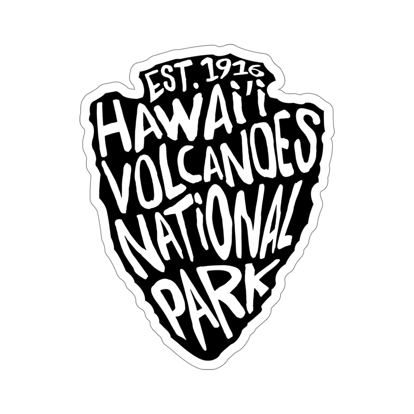 Hawaii Volcanoes National Park Sticker - Arrow Head Design