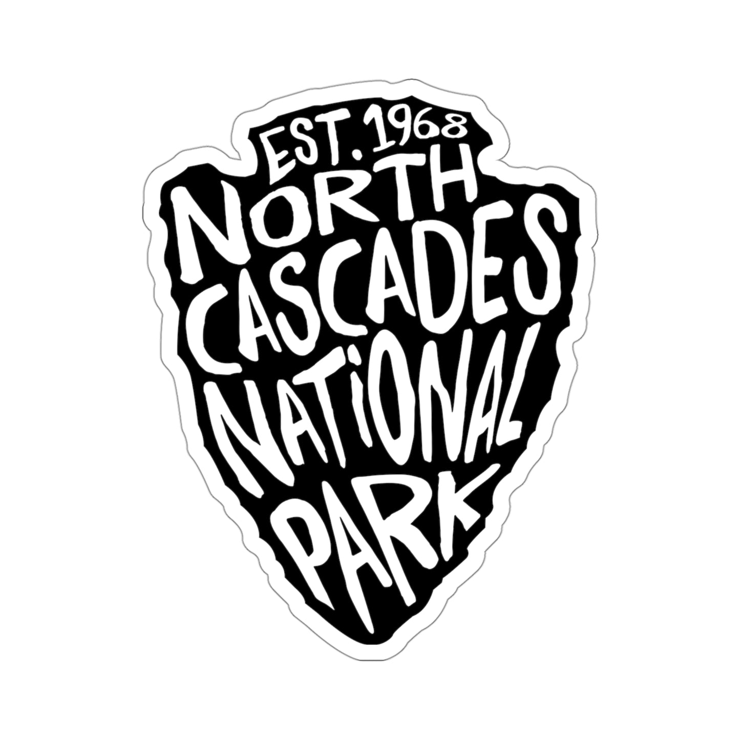 North Cascades National Park Sticker - Arrow Head Design