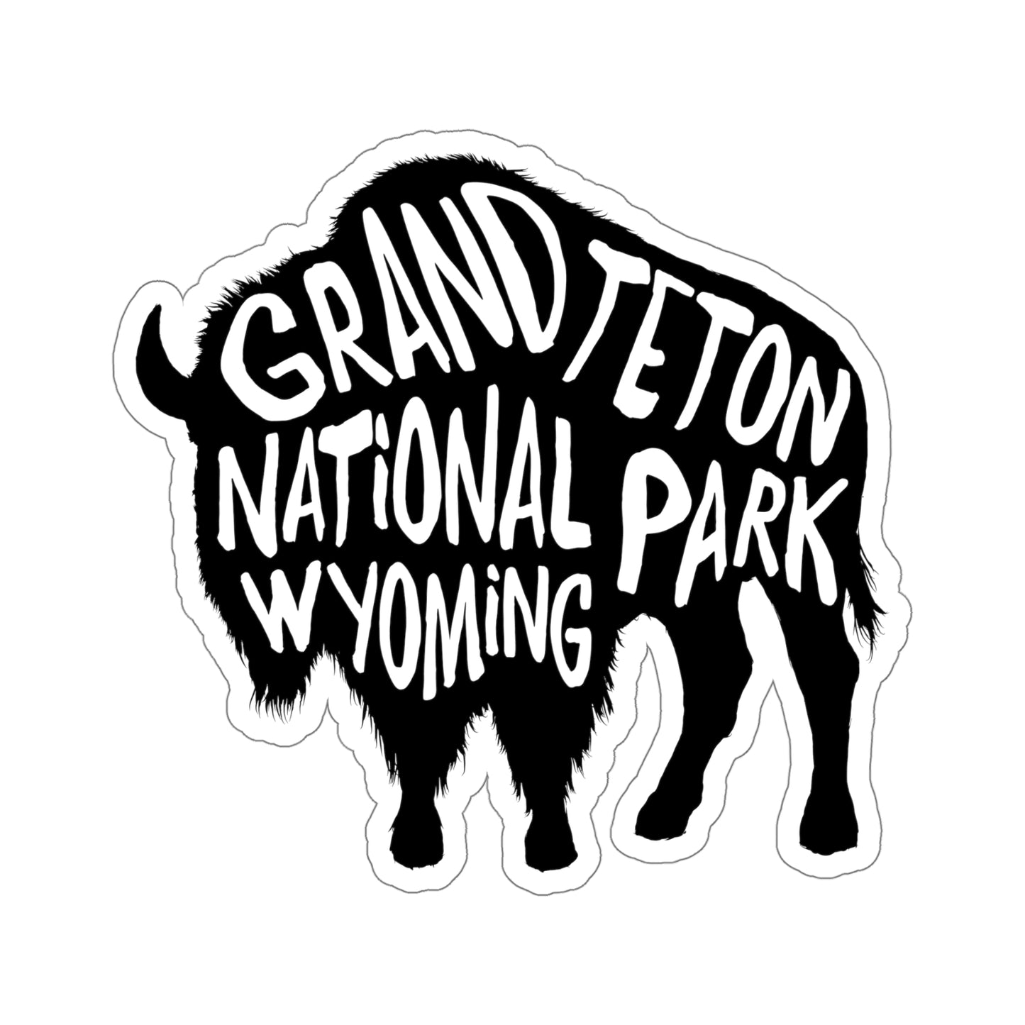 Grand Teton National Park Sticker - Bison
