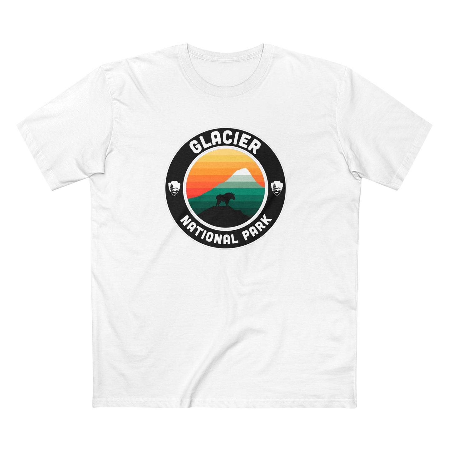 Glacier National Park T-Shirt - Round Badge Design
