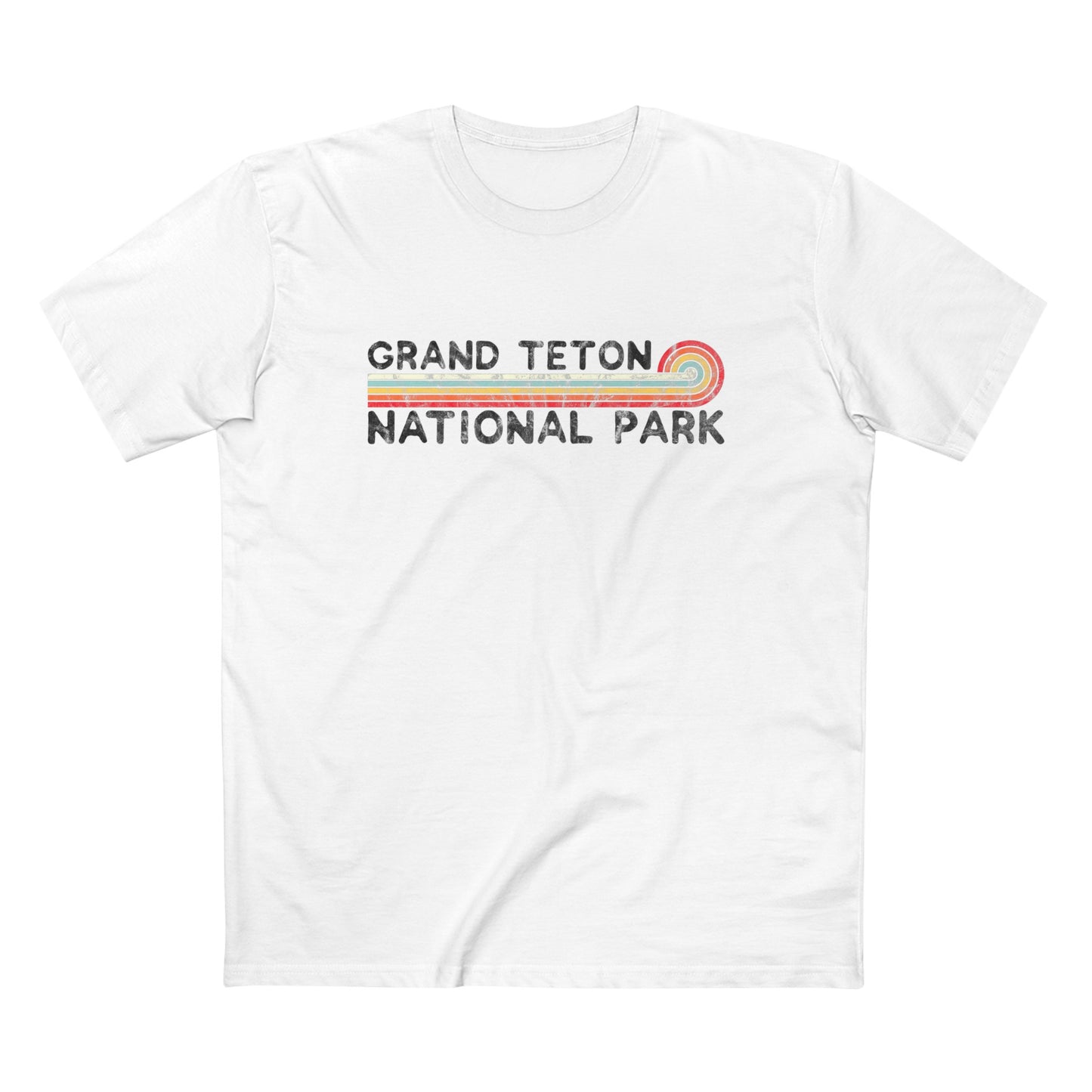 Grand Teton National Park T-Shirt - Vintage Stretched Sunrise