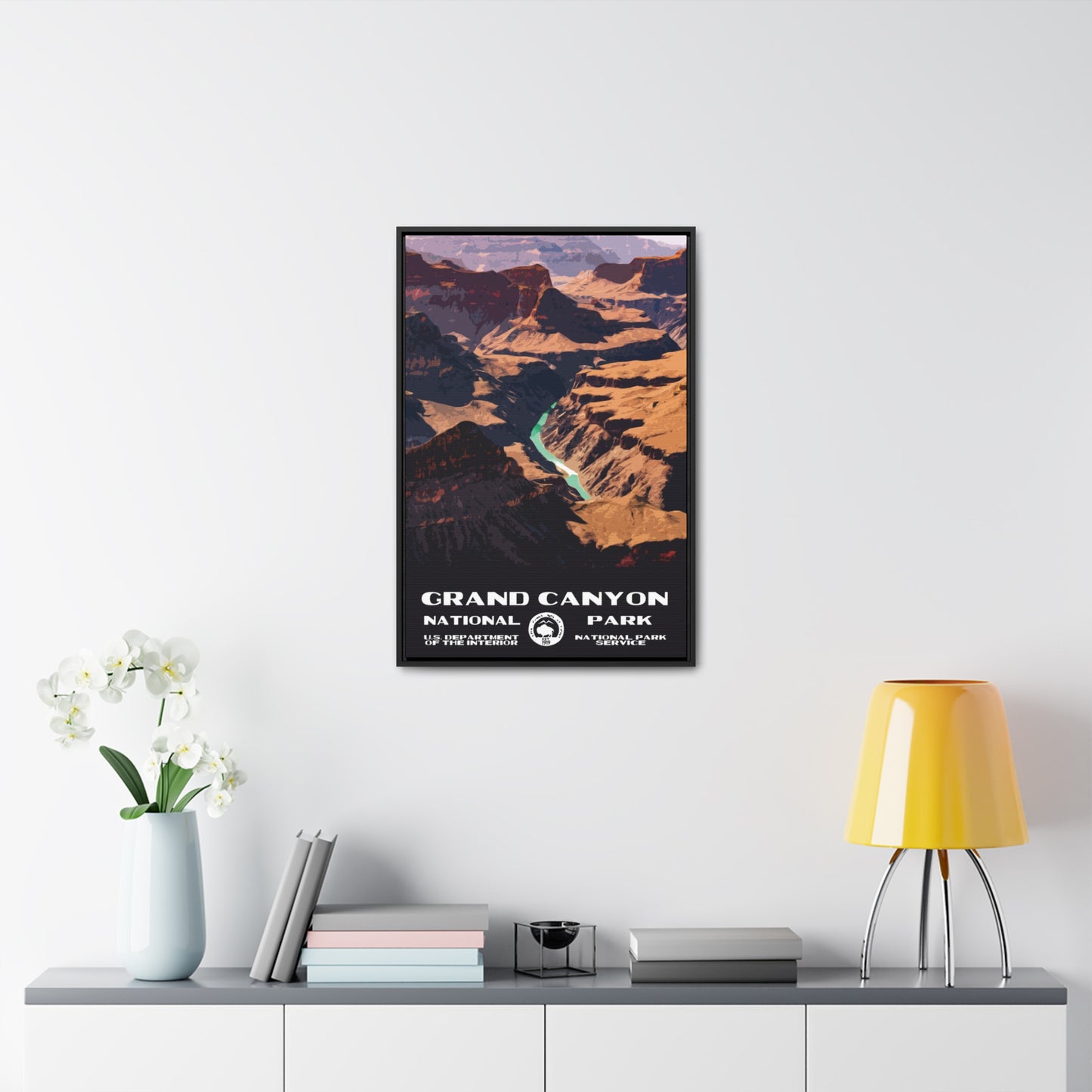 Grand Canyon National Park Framed Canvas - WPA Poster