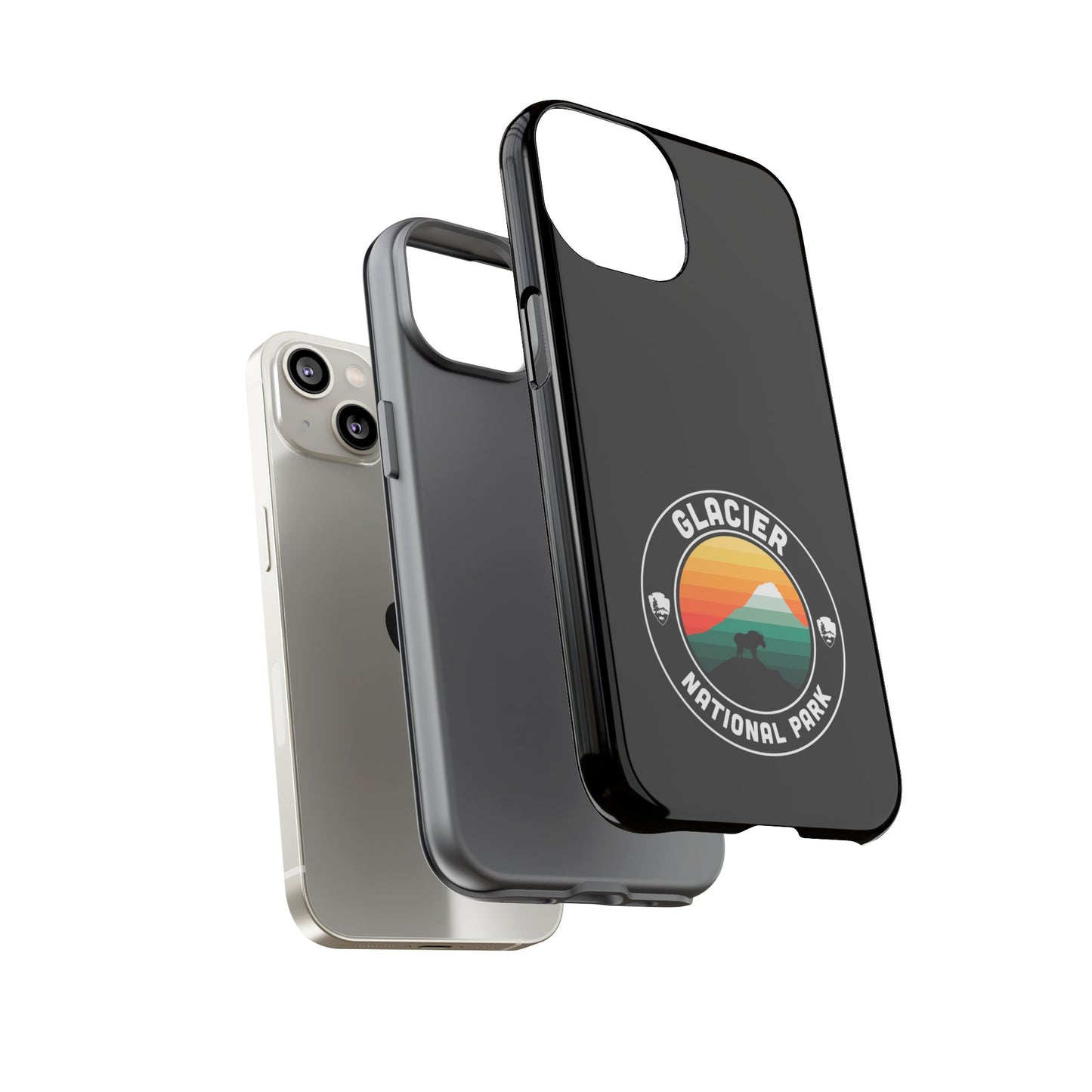 Glacier National Park Phone Case - Round Emblem Design