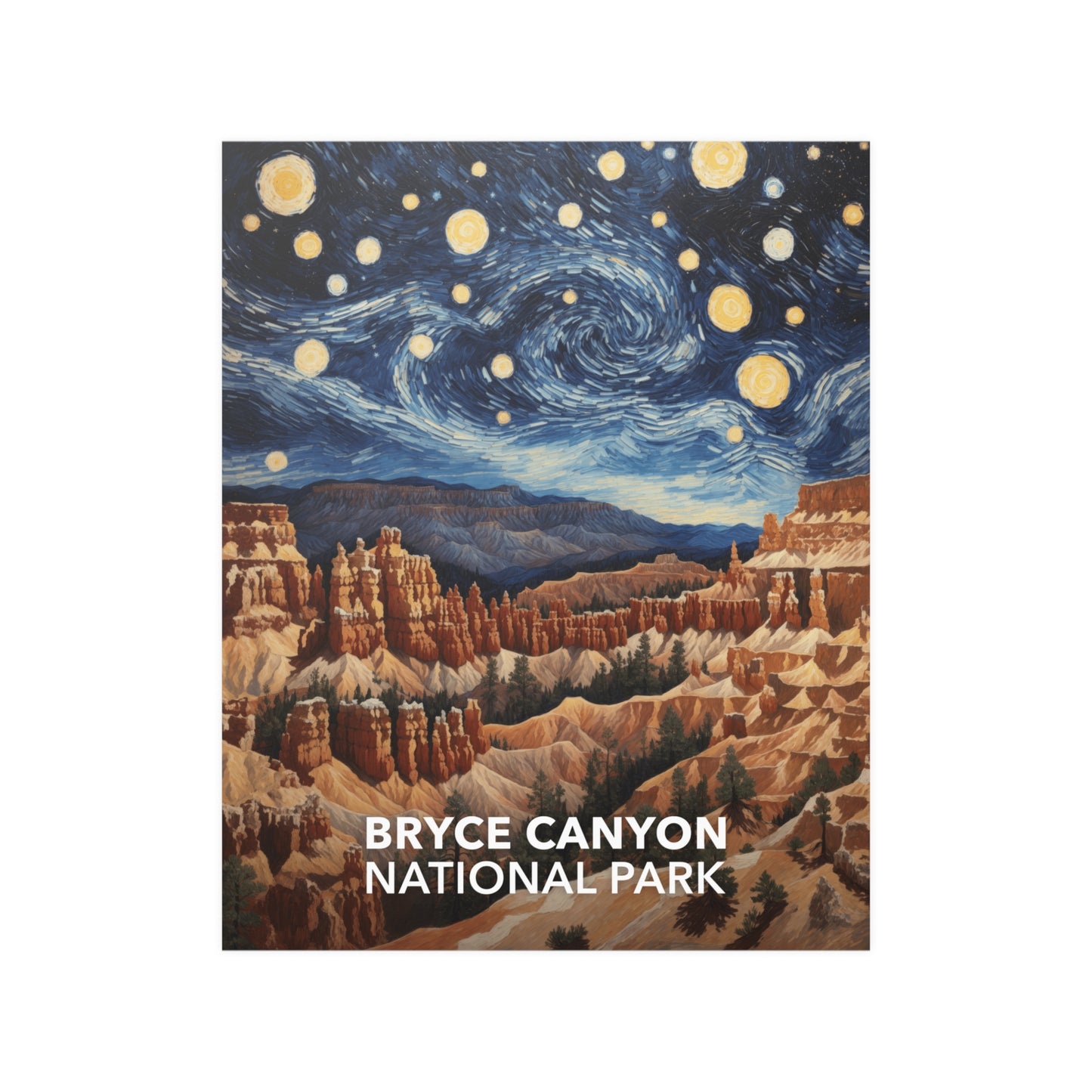 Bryce Canyon National Park Poster - Starry Night