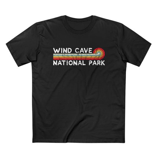 Wind Cave National Park T-Shirt - Vintage Stretched Sunrise