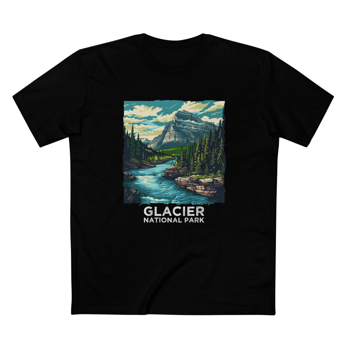 Glacier National Park T-Shirt - Vintage Design
