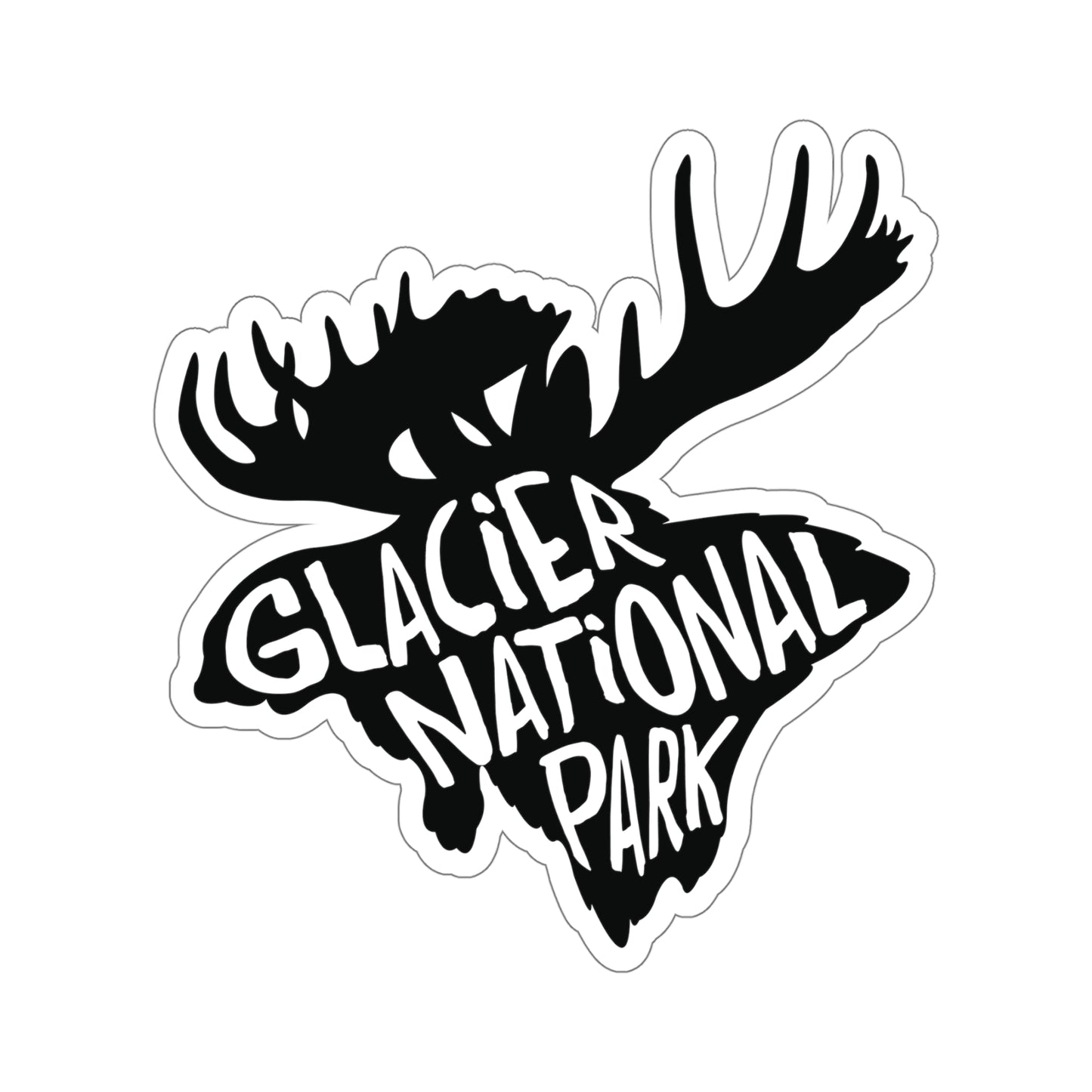 Glacier National Park Sticker - Moose
