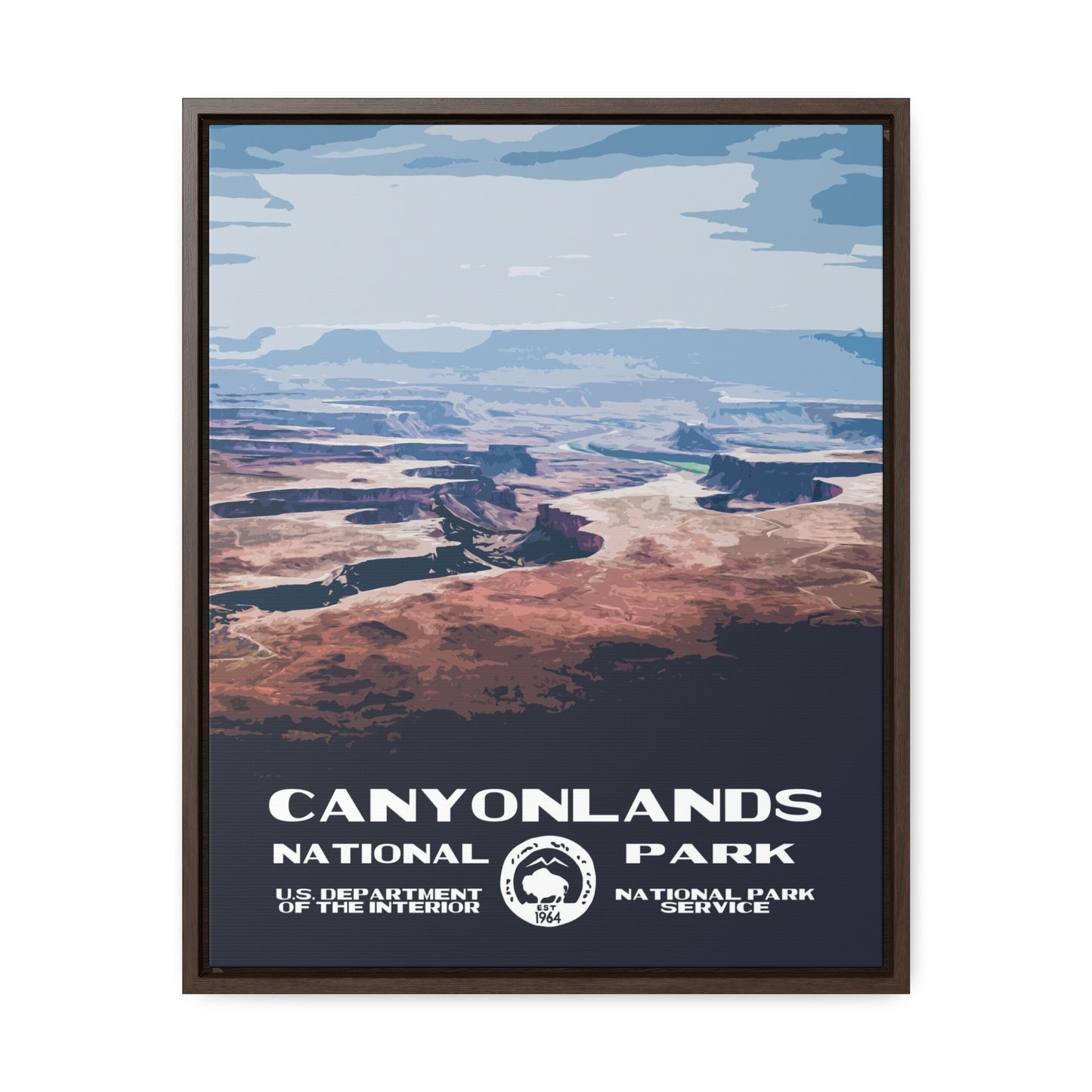 Canyonlands National Park Framed Canvas - WPA Poster