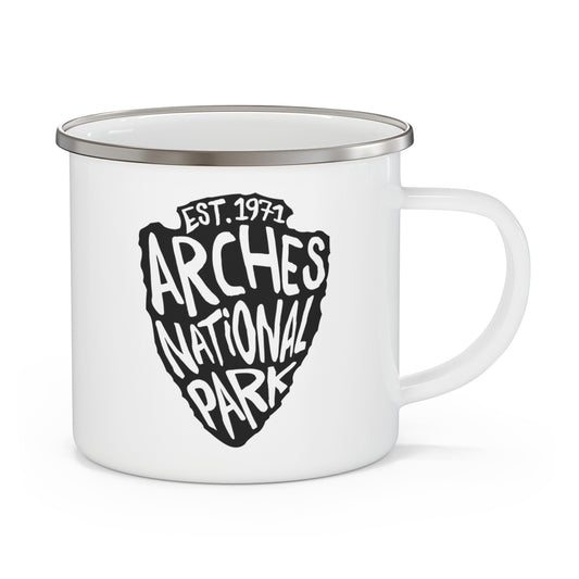 Arches National Park Enamel Camping Mug - Arrowhead