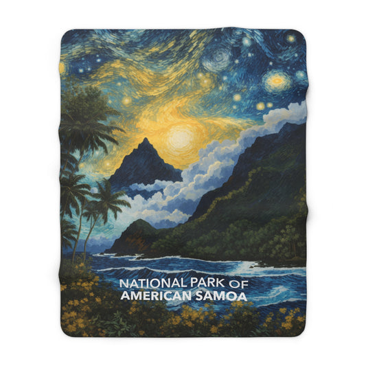 National Park of American Samoa Sherpa Blanket - The Starry Night