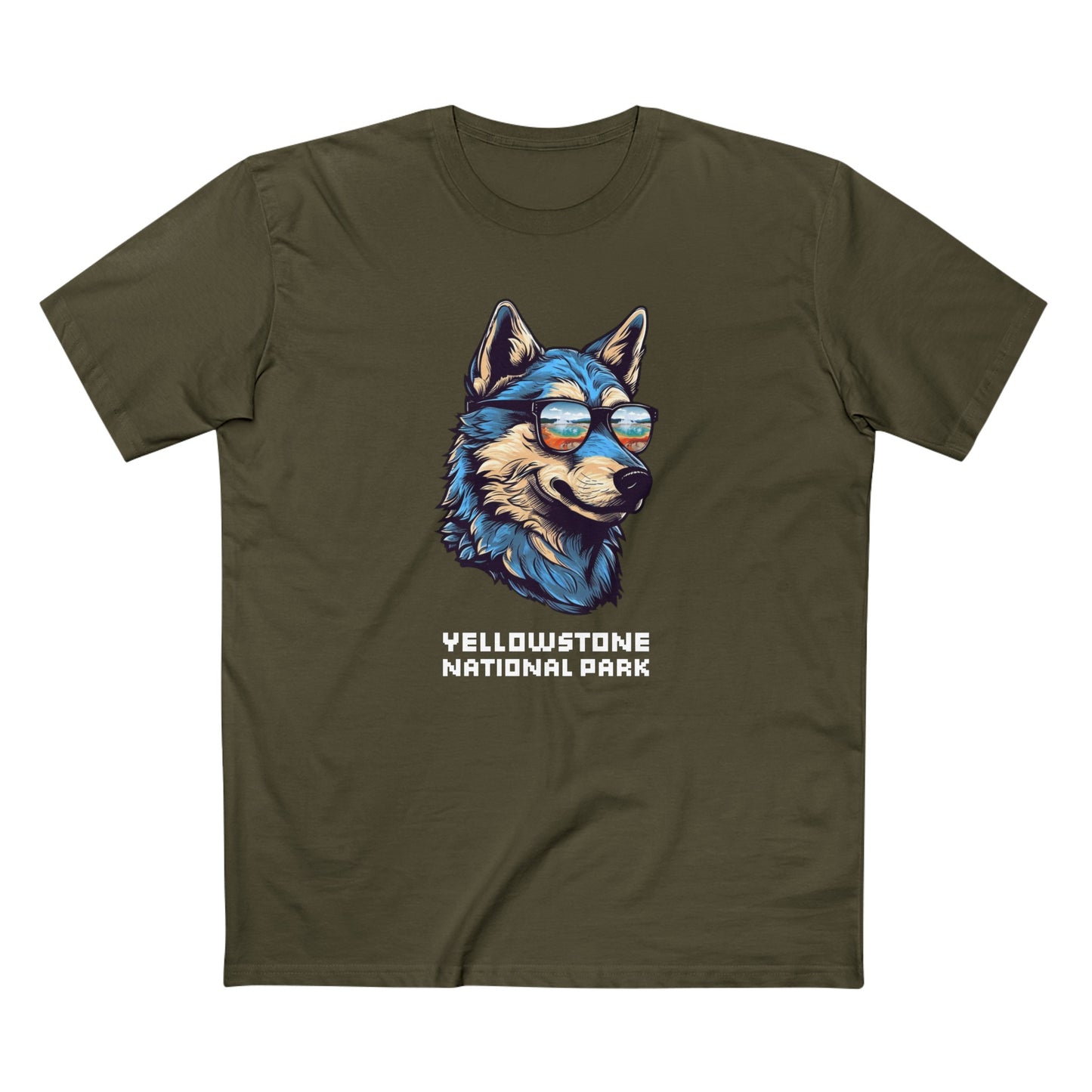 Yellowstone National Park T-Shirt - Smooth Wolf