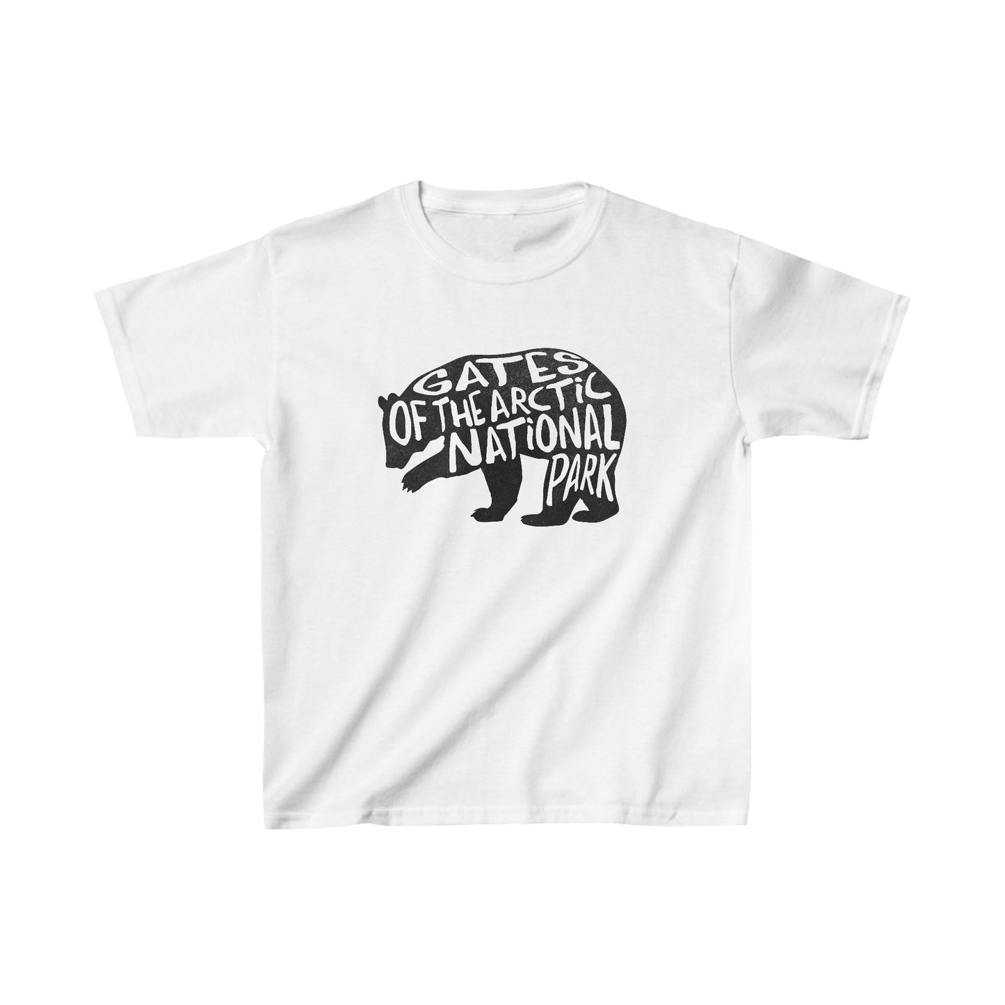 Gates of the Arctic National Park Child T-Shirt - Grizzly Bear Chunky Text