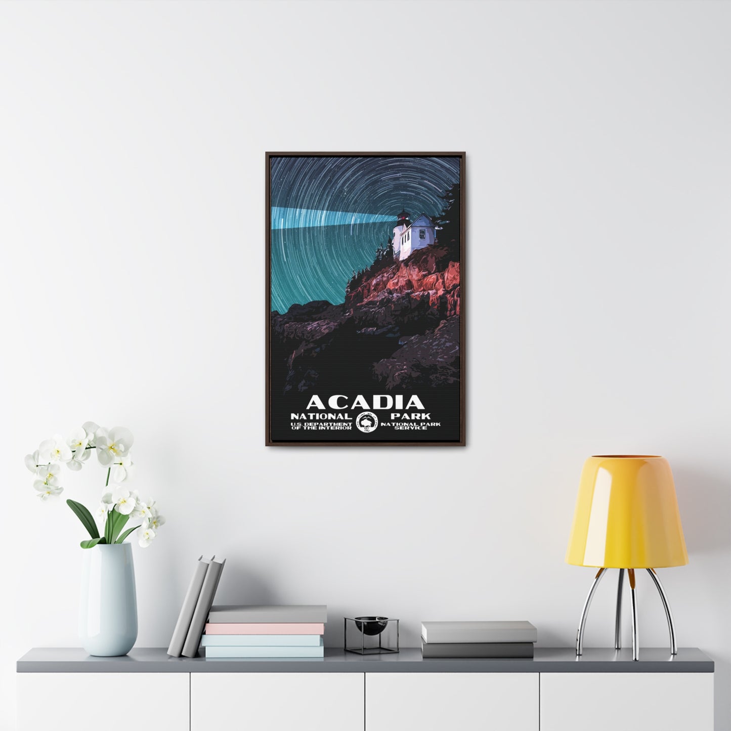 Acadia National Park Framed Canvas - WPA Poster
