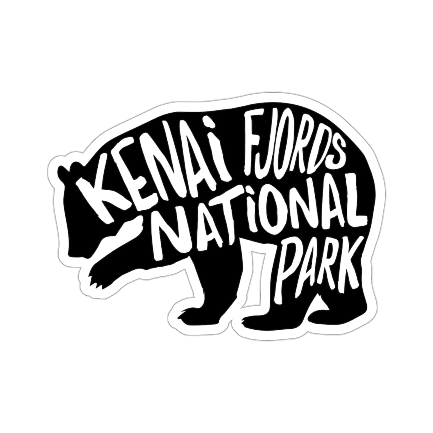 Kenai Fjords National Park Sticker - Grizzly Bear