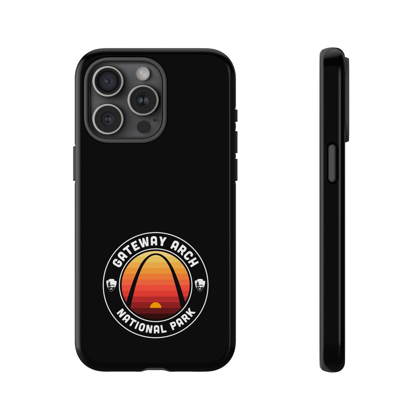 Gateway Arch National Park Phone Case - Round Emblem Design