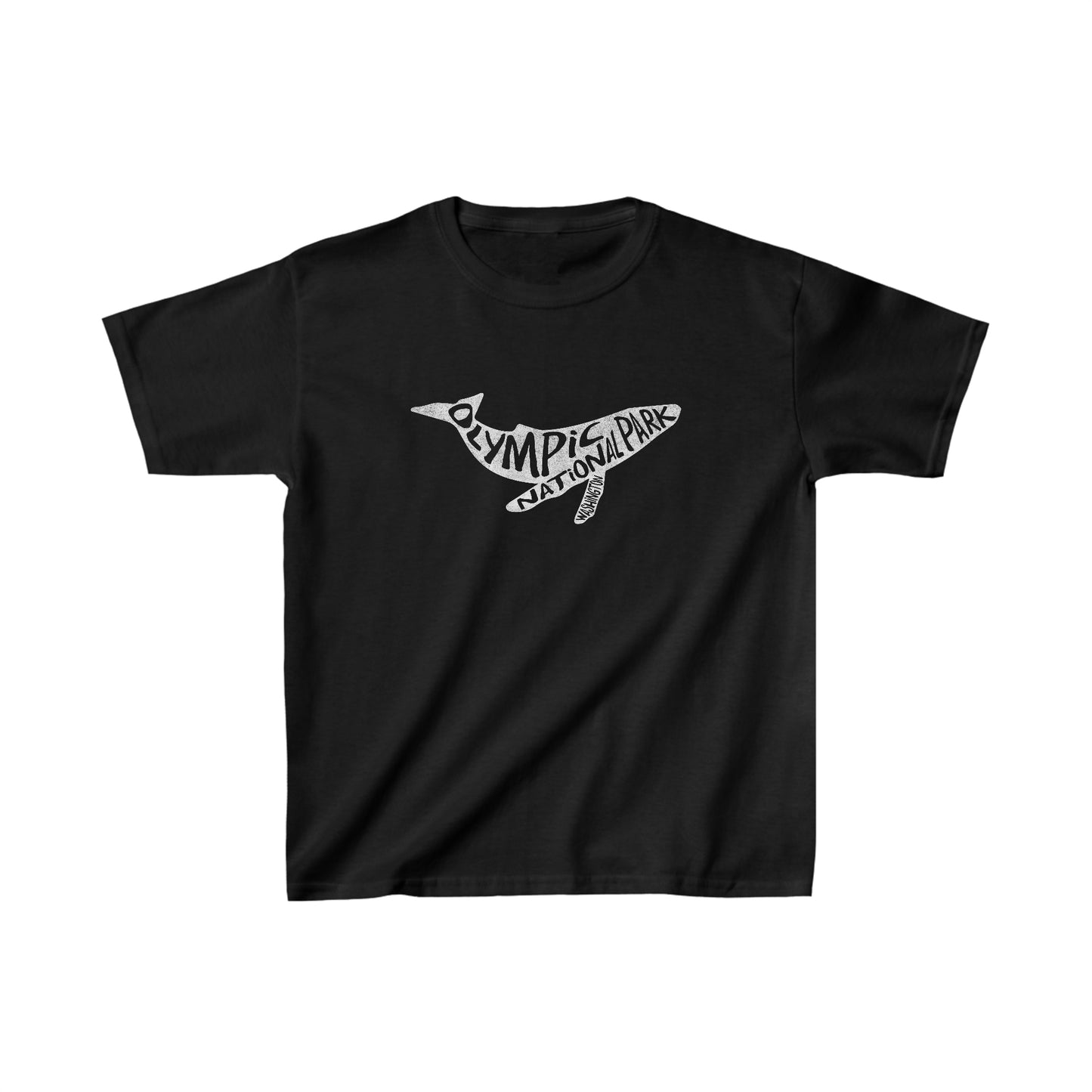 Olympic National Park Child T-Shirt - Humpback Whale Chunky Text