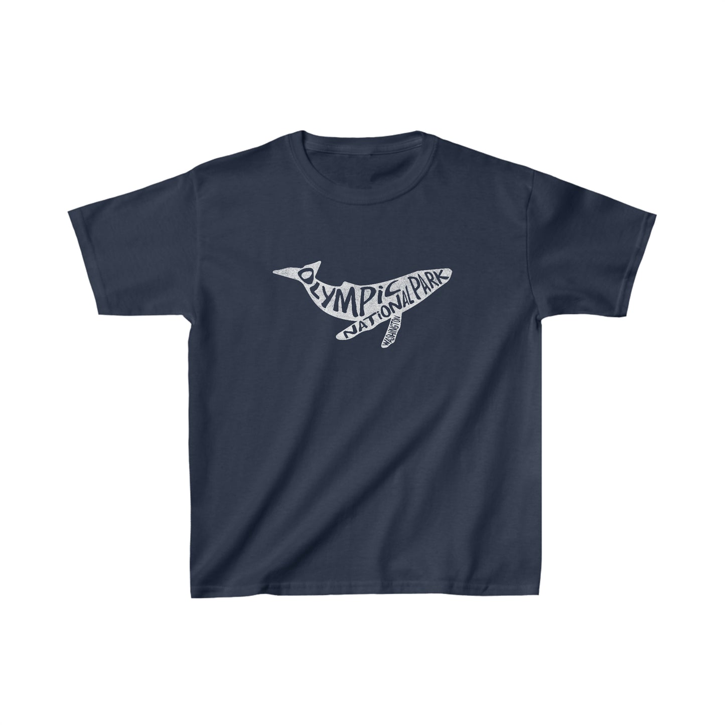 Olympic National Park Child T-Shirt - Humpback Whale Chunky Text
