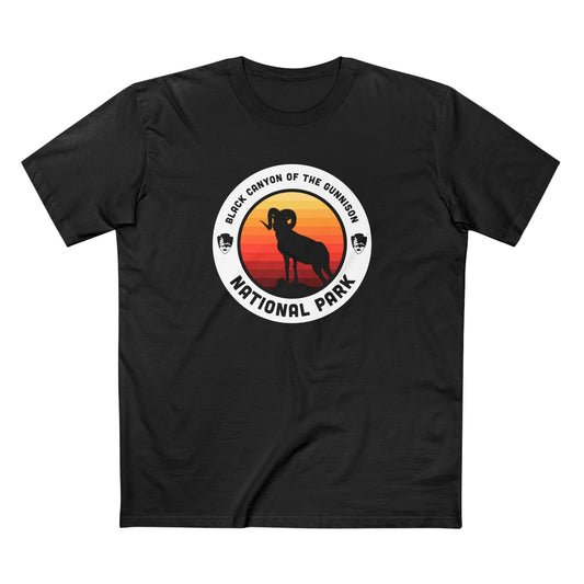 Black Canyon of the Gunnison National Park T-Shirt - Round Badge Design