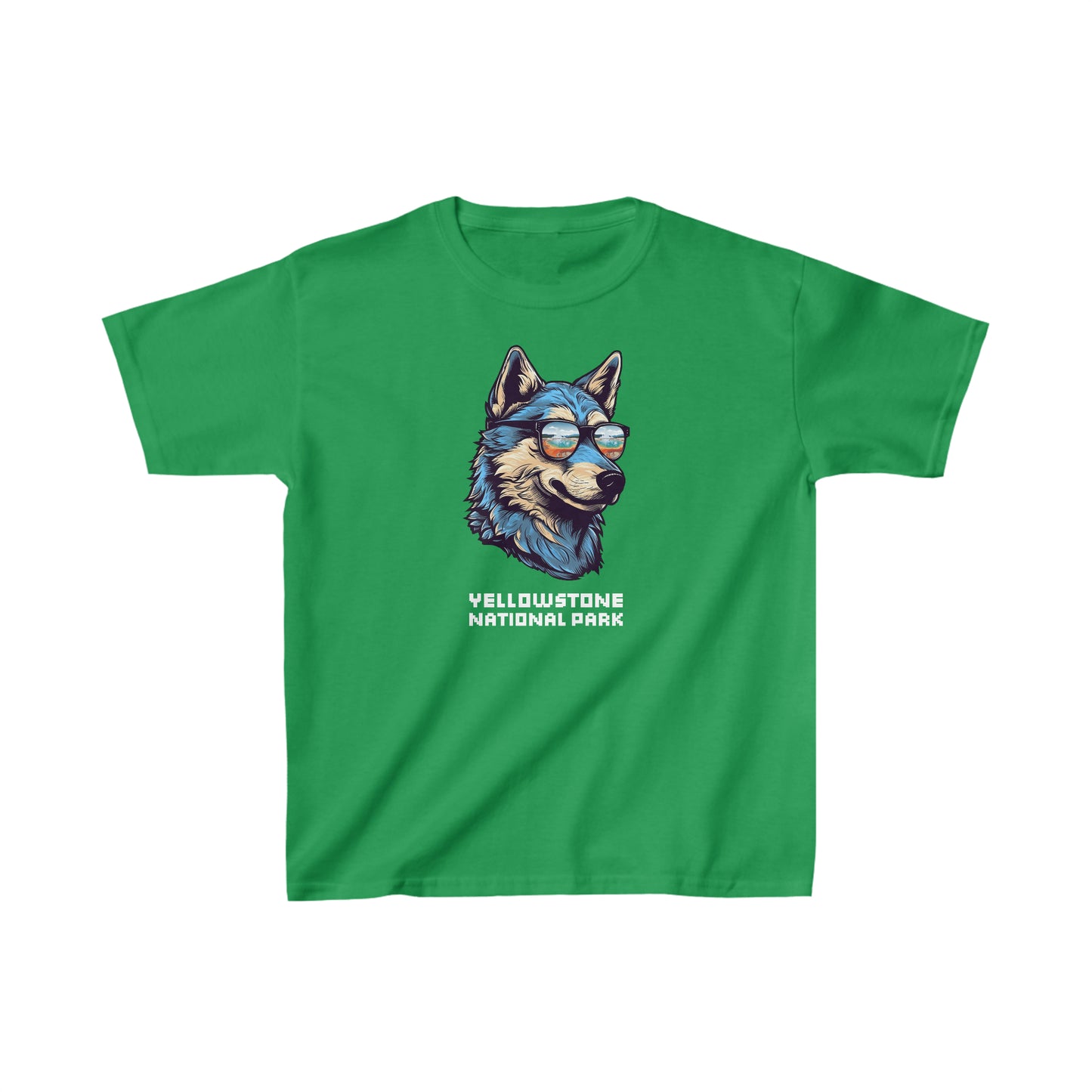 Yellowstone National Park Child T-Shirt - Cool Wolf