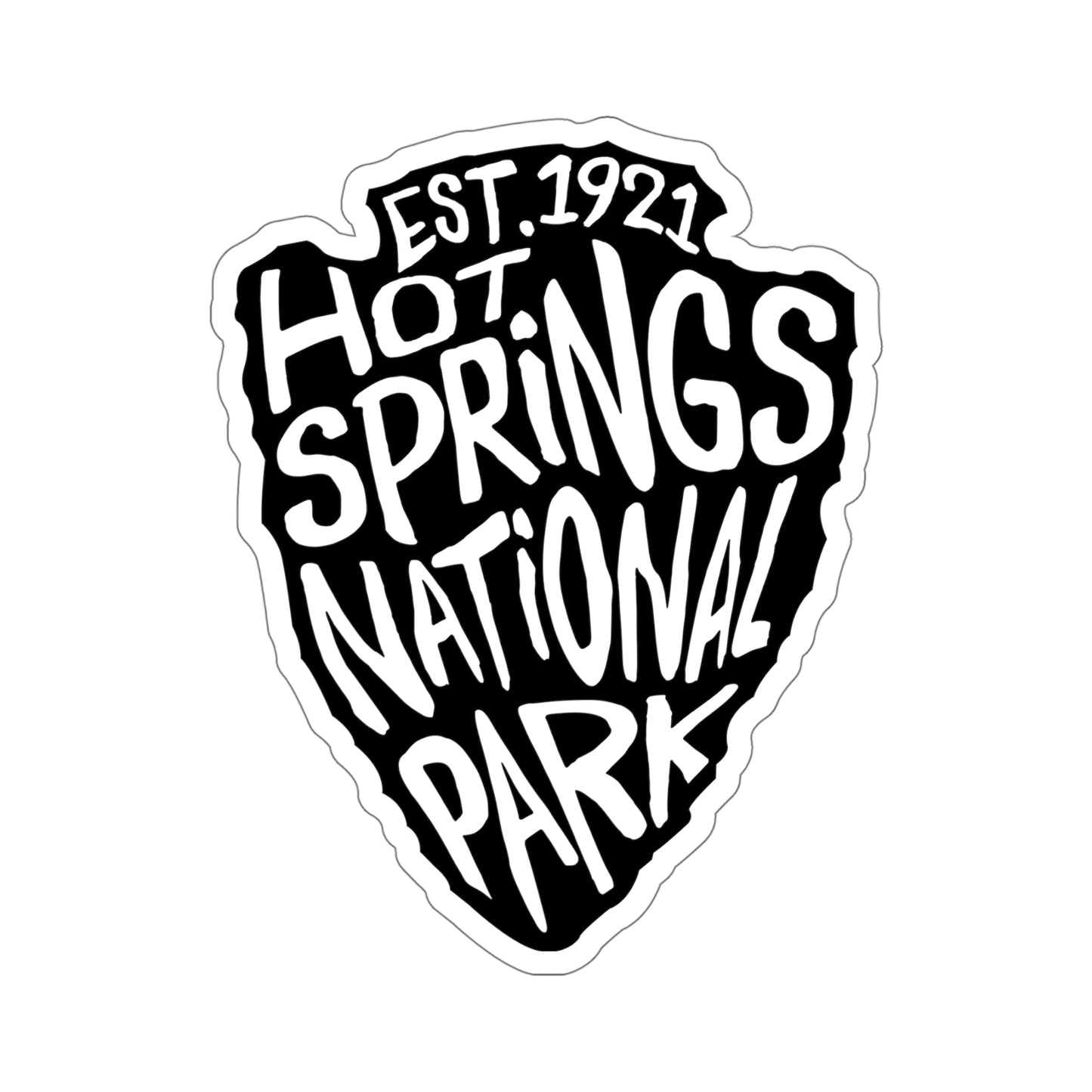 Hot Springs National Park Sticker - Arrow Head Design