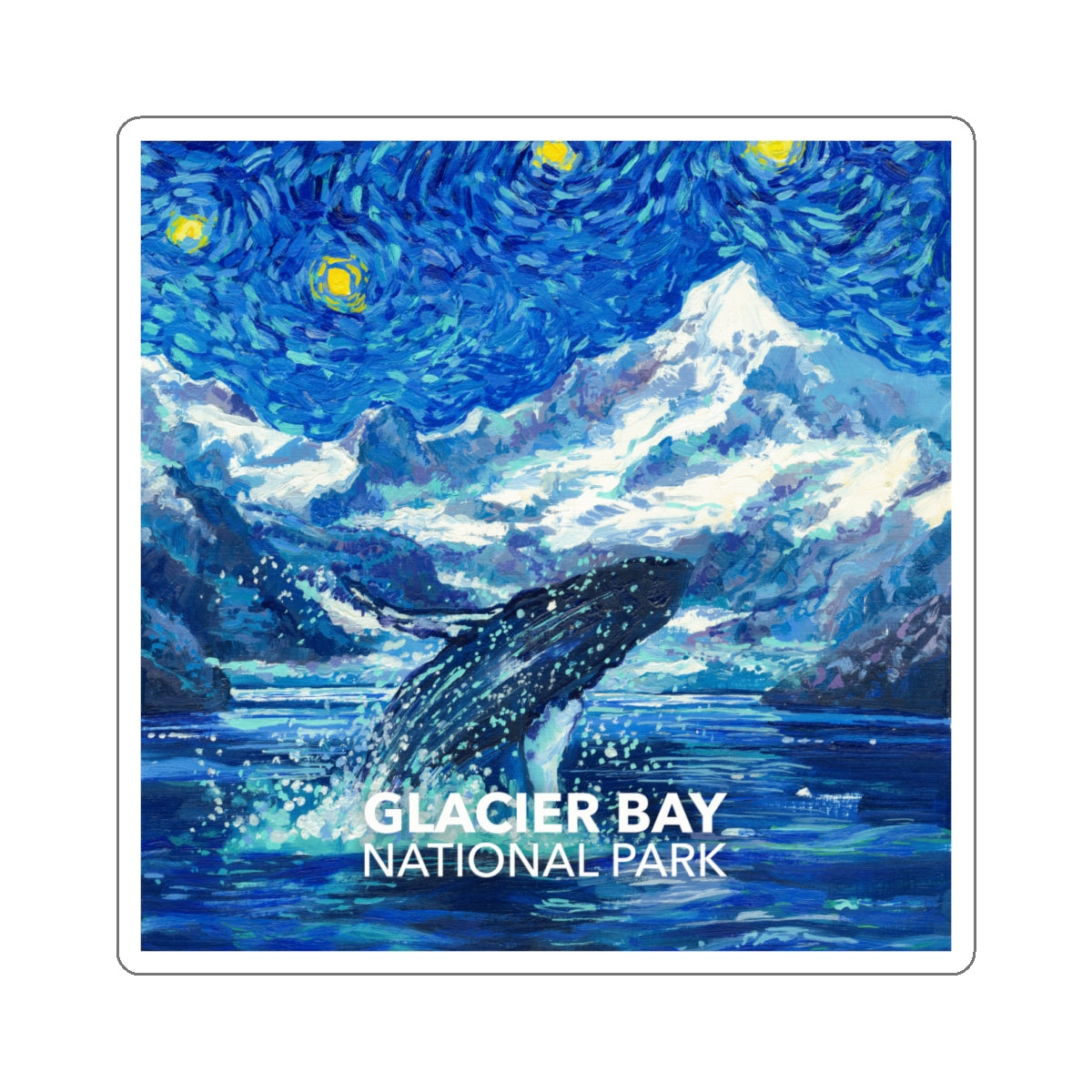 Glacier Bay National Park Sticker - The Starry Night