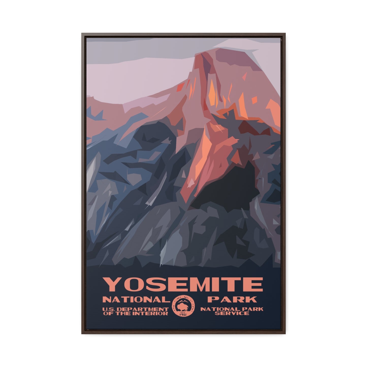 Yosemite National Park Framed Canvas - WPA Poster
