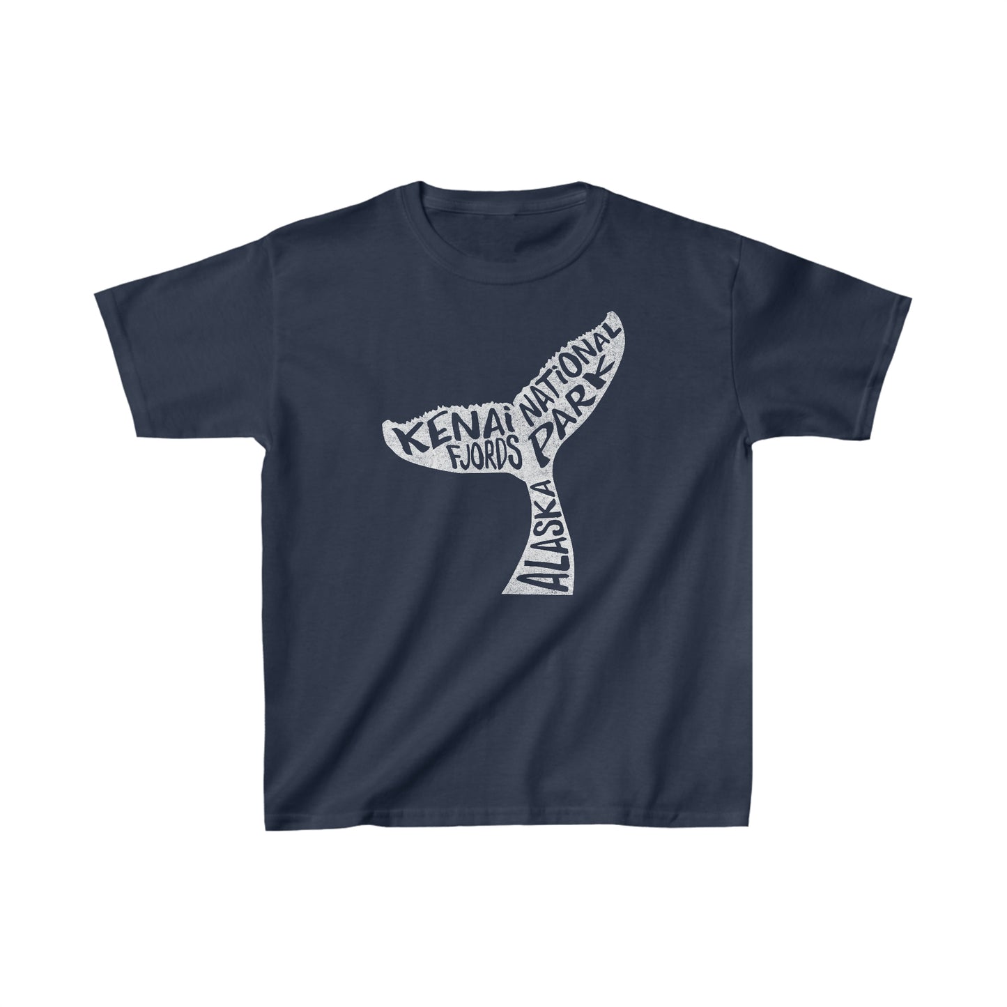 Kenia Fjords National Park Child T-Shirt - Whale Tail Chunky Text