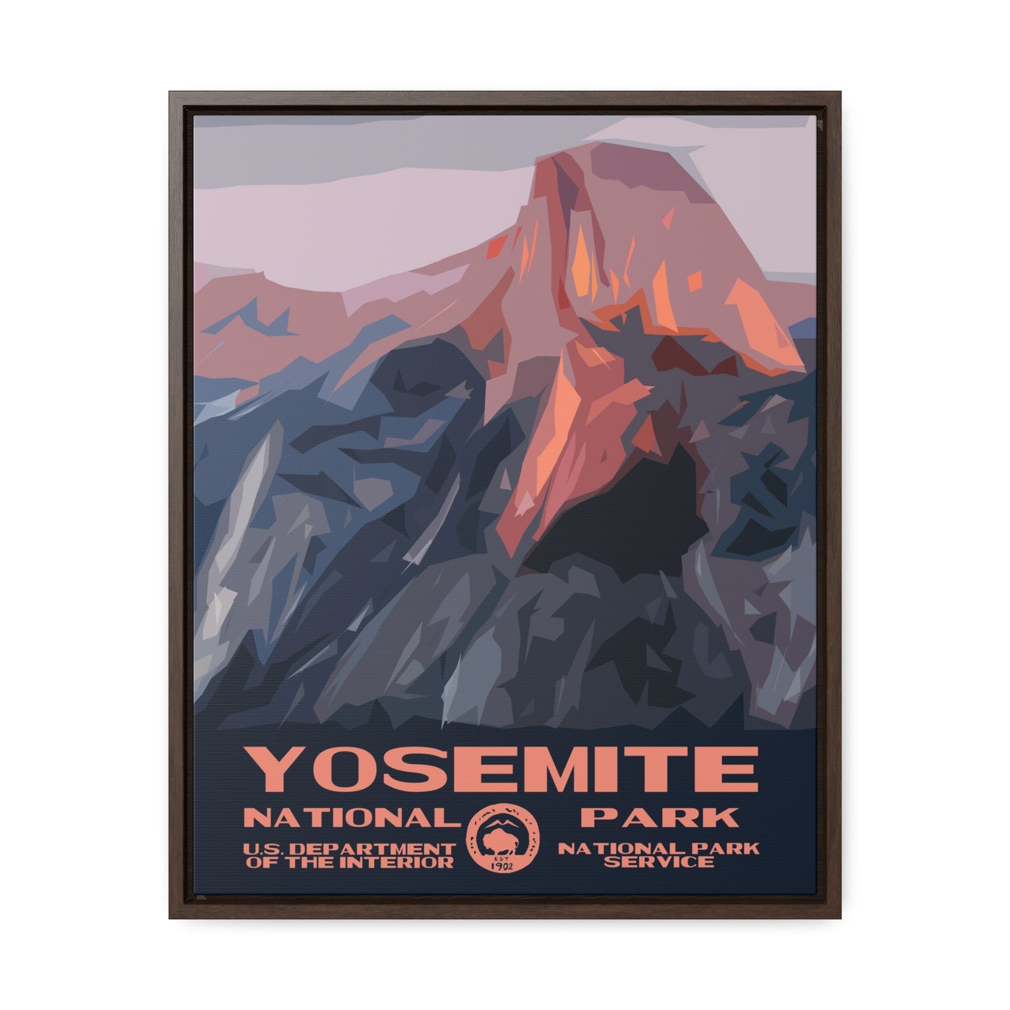 Yosemite National Park Framed Canvas - WPA Poster