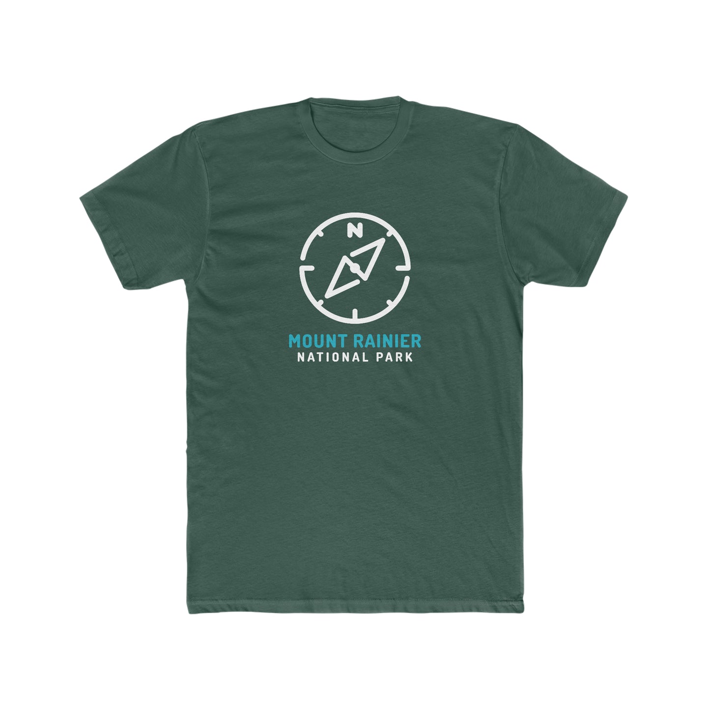 Mount Rainier National Park T-Shirt Compass Design