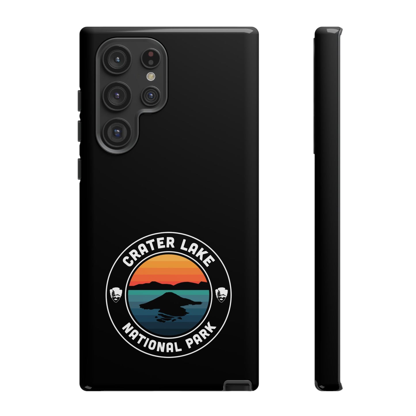 Crater Lake National Park Phone Case - Round Emblem Design