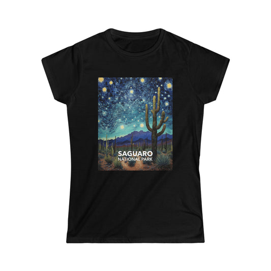 Saguaro National Park T-Shirt - Women's Starry Night