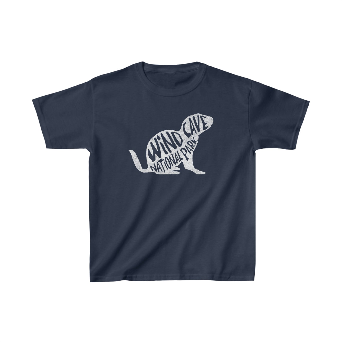 Wind Cave National Park Child T-Shirt - Prairie Dog Chunky Text
