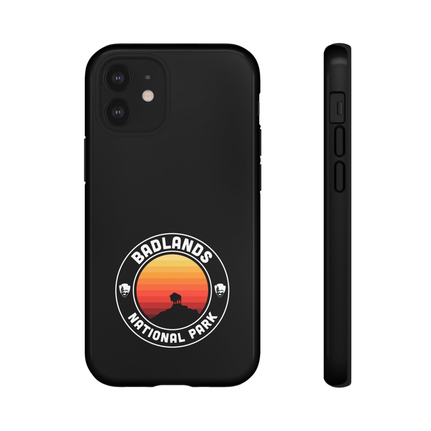 Badlands National Park Phone Case - Round Emblem Design