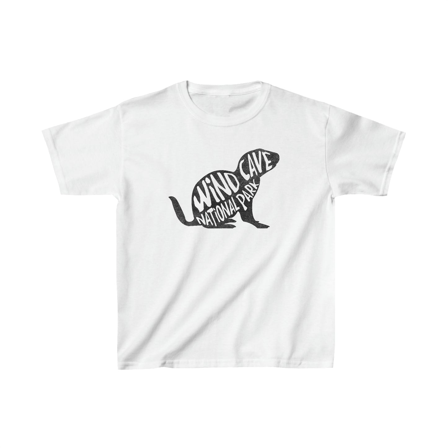 Wind Cave National Park Child T-Shirt - Prairie Dog Chunky Text