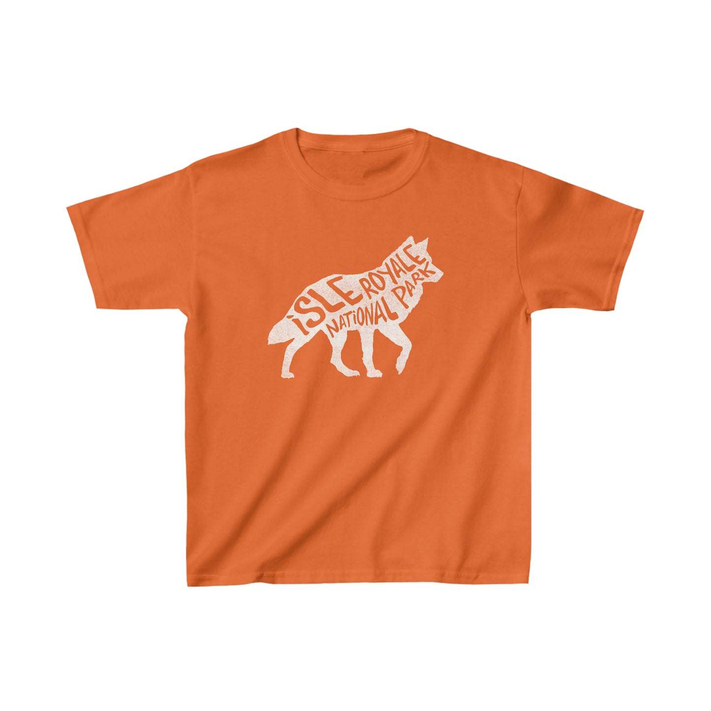 Isle Royale National Park Child T-Shirt - Wolf Chunky Text