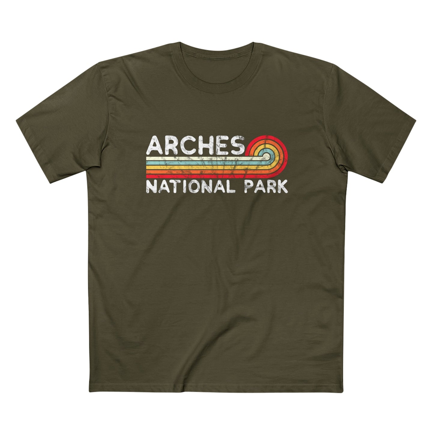 Arches National Park T-Shirt - Vintage Stretched Sunrise