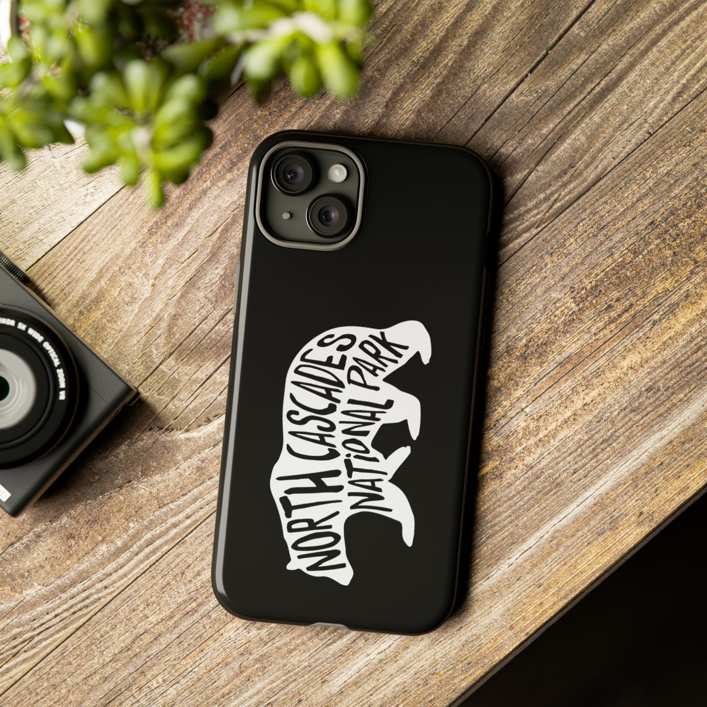 North Cascades National Park Phone Case - Black Bear Design