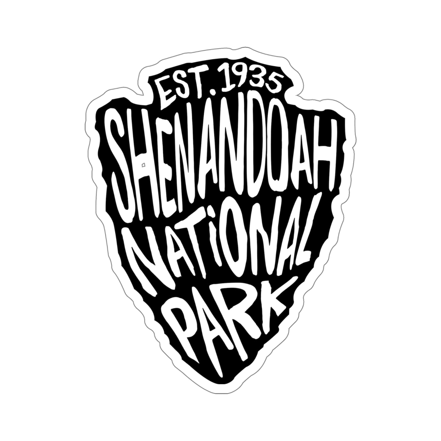 Shenandoah National Park Sticker - Arrow Head Design