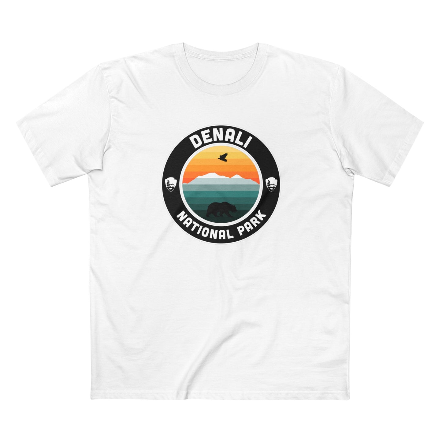 Denali National Park T-Shirt - Round Badge Design