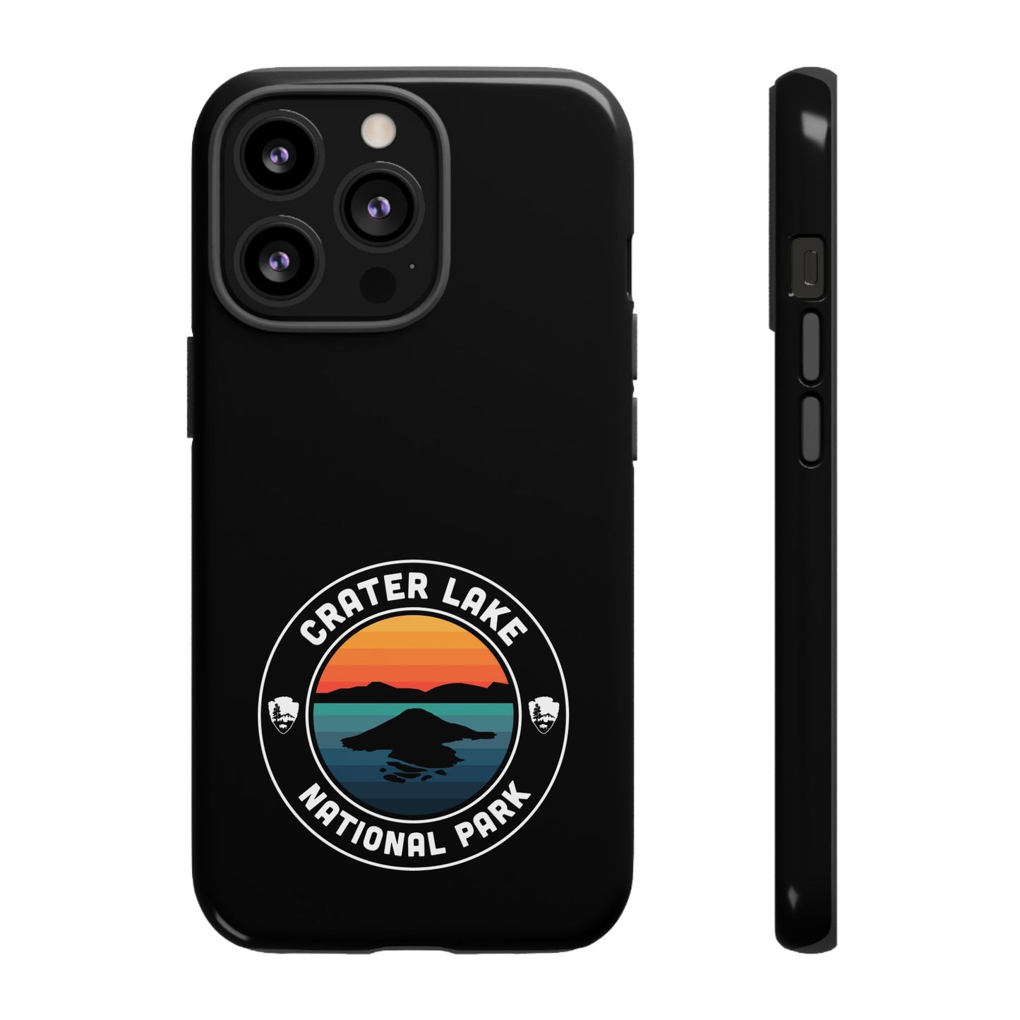 Crater Lake National Park Phone Case - Round Emblem Design