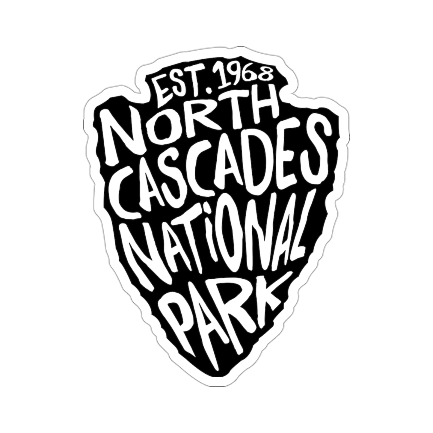 North Cascades National Park Sticker - Arrow Head Design